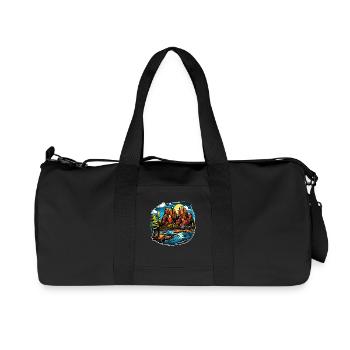 Paysage - Illustration - Sac de sport en toile recyclée Stanley/Stella - noir - Devant