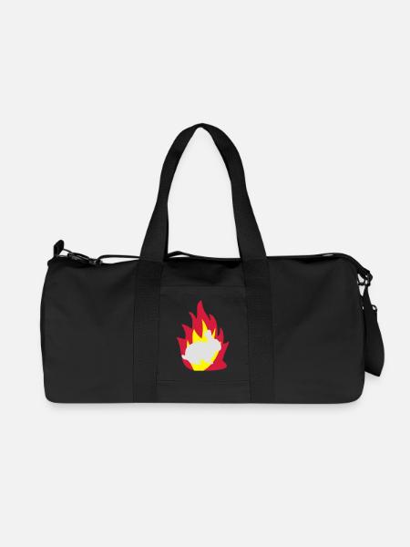 Hase im Feuer - Recycelte Canvas-Sporttasche von Stanley/Stella - Schwarz