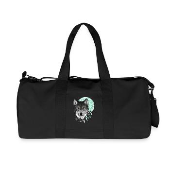 Wolf - Recycelte Canvas-Sporttasche von Stanley/Stella - Schwarz - Vorne