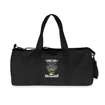 Mein Papa ist Schlagzeuger - Recycelte Canvas-Sporttasche von Stanley/Stella - Schwarz - Vorne