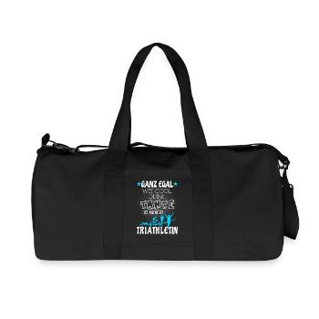 Kinder Triathlon T-Shirt - Tante ist Triathletin - Recycelte Canvas-Sporttasche von Stanley/Stella - Schwarz - Vorne
