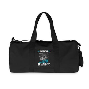 Triathlon - Mon père est triathlète - Sac de sport en toile recyclée Stanley/Stella - noir - Devant