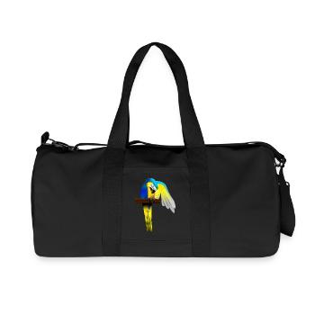 Perroquet - Sac de sport en toile recyclée Stanley/Stella - noir - Devant