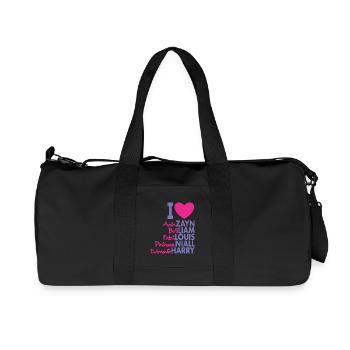 I Heart 1D - Recycled Canvas Sports Bag by Stanley/Stella - black - Front