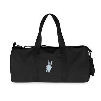 peace grey blue - Recycelte Canvas-Sporttasche von Stanley/Stella - Schwarz - Vorne