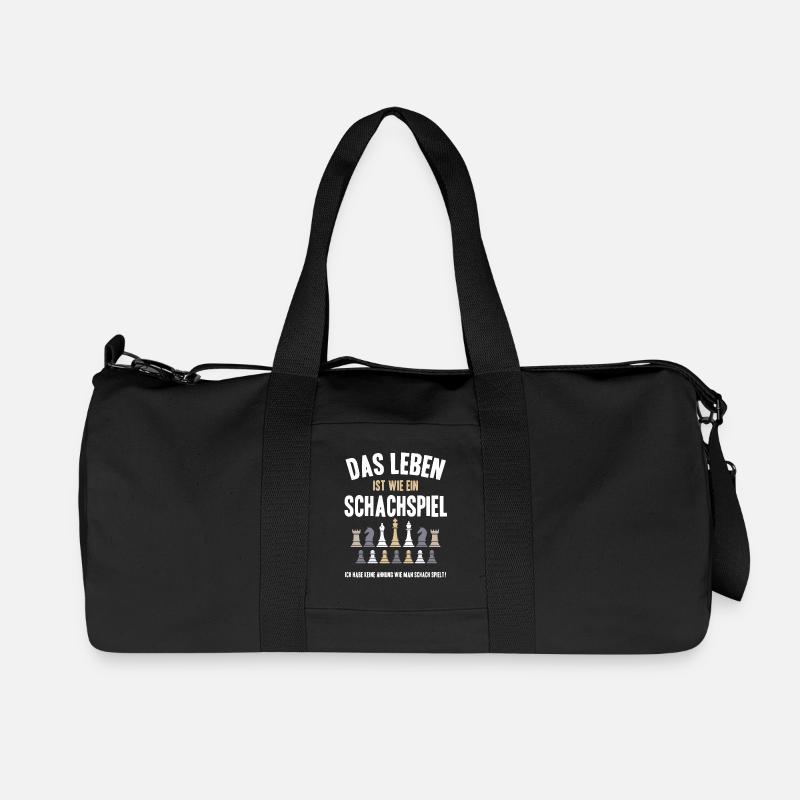 Leben wie ein Schachspiel - Recycelte Canvas-Sporttasche von Stanley/Stella - Schwarz