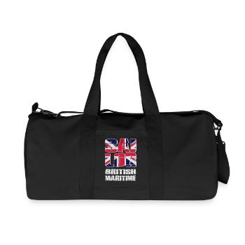 UK Maritime Sailor - Recycled Canvas Sports Bag by Stanley/Stella - black - Front