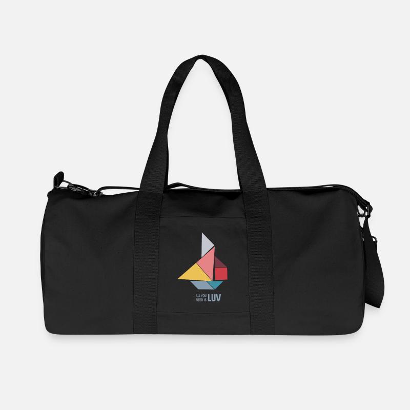 All you need is LUV - Recycelte Canvas-Sporttasche von Stanley/Stella - Schwarz