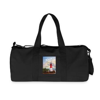 EG Büsum I Vacances I Phare I Mer du Nord I Mer - Sac de sport en toile recyclée Stanley/Stella - noir - Devant