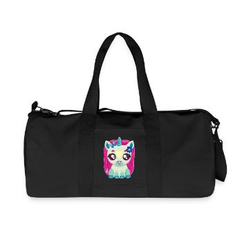Kleines Baby Einhorn mit Schmetterling - Recycelte Canvas-Sporttasche von Stanley/Stella - Schwarz - Vorne