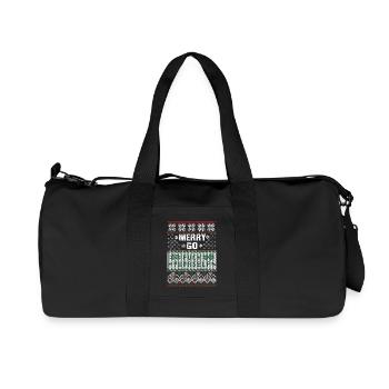 merry go fuck yourself xmas sweater - Recycled Canvas Sports Bag by Stanley/Stella - black - Front