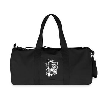 Border Collie "Black Edition" - Recycelte Canvas-Sporttasche von Stanley/Stella - Schwarz - Vorne