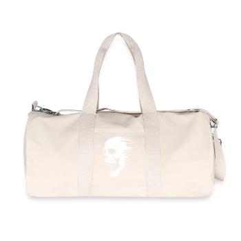 White skull and speed - Recycled Canvas Sports Bag by Stanley/Stella - natural - Front