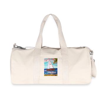 EC Holidays I Boat I Sea I Seaside I Sailing I - Recycled Canvas Sports Bag by Stanley/Stella - natural - Front