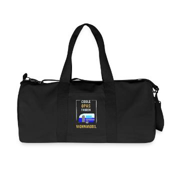 Coole Opas fahren Wohnmobil - Recycelte Canvas-Sporttasche von Stanley/Stella - Schwarz - Vorne