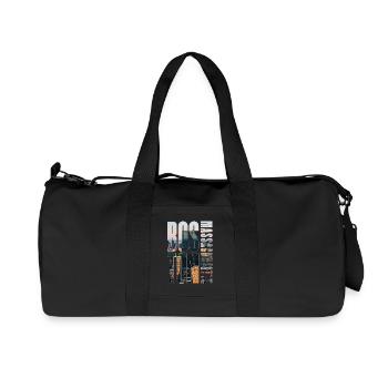 Boston Downtown Skyline Motif - Recycled Canvas Sports Bag by Stanley/Stella - black - Front