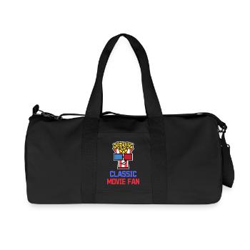 Popcorn Statement Cinéma Night Movies Binge Watching - Sac de sport en toile recyclée Stanley/Stella - noir - Devant