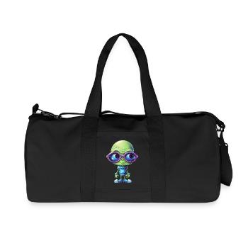 Nerdy alien with glasses - Recycled Canvas Sports Bag by Stanley/Stella - black - Front