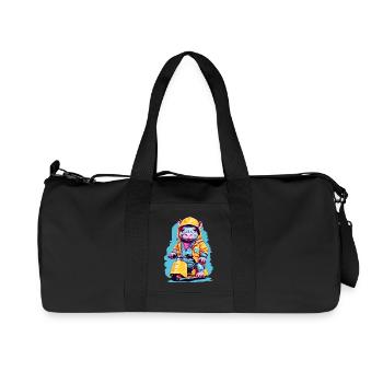 Sweet Hippopotamus - Recycled Canvas Sports Bag by Stanley/Stella - black - Front