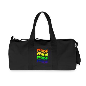 T-Shirt Gay Pride Wave Effect LGBT Geschenkidee - Recycelte Canvas-Sporttasche von Stanley/Stella - Schwarz - Vorne