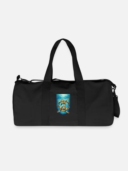 Tortue Abstraction Design Sous-marin - Sac de sport en toile recyclée Stanley/Stella - noir
