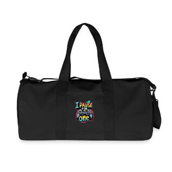 I PAUSE FOR NO ONE, GAMING - Recycled Canvas Sports Bag by Stanley/Stella - black - Front