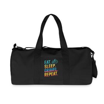 Cycling Lifestyle Motivational Design - Recycled Canvas Sports Bag by Stanley/Stella - black - Front