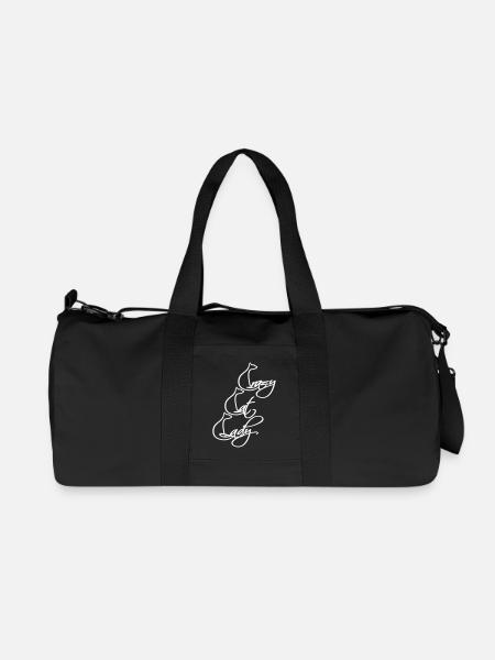 Chat fou Dame Texte Folle Femme Chats Amour - Sac de sport en toile recyclée Stanley/Stella - noir
