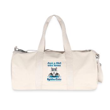 Cute Spiders Cat - Recycled Canvas Sports Bag by Stanley/Stella - natural - Front