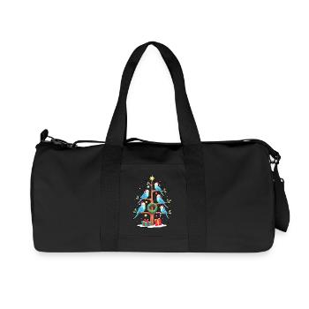 Budgie Bird Christmas Tree Christmas - Recycled Canvas Sports Bag by Stanley/Stella - black - Front