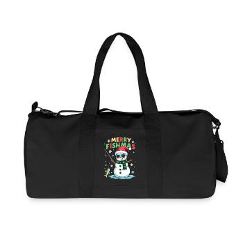 Fisherman's Christmas - Merry Fishmas - Recycled Canvas Sports Bag by Stanley/Stella - black - Front