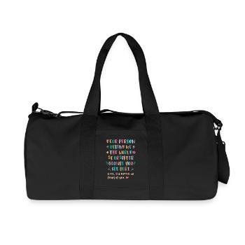 The World Is Brighter Because You Are Here - Recycled Canvas Sports Bag by Stanley/Stella - black - Front