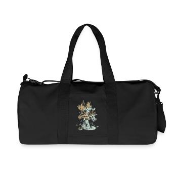 Vintage Flower Vase with Roses - Recycled Canvas Sports Bag by Stanley/Stella - black - Front