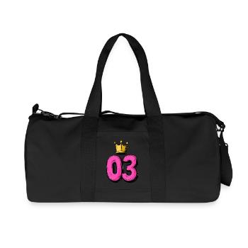 Jersey à 3 chiffres Couronne - Sac de sport en toile recyclée Stanley/Stella - noir - Devant