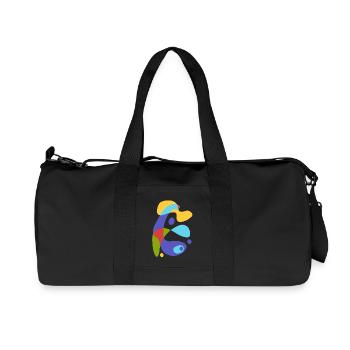 vintage abstract creature - Recycled Canvas Sports Bag by Stanley/Stella - black - Front