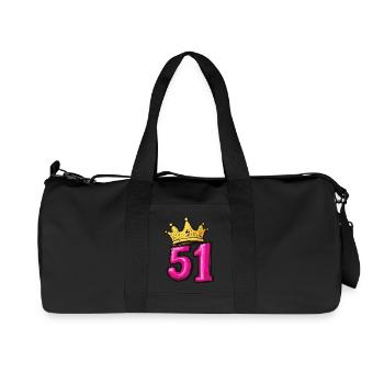 51 Number Jersey Crown - Recycled Canvas Sports Bag by Stanley/Stella - black - Front