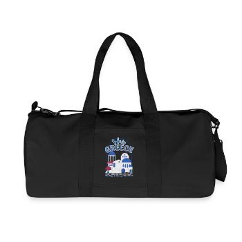 J’aime la Grèce Typographie illustrative - Sac de sport en toile recyclée Stanley/Stella - noir - Devant