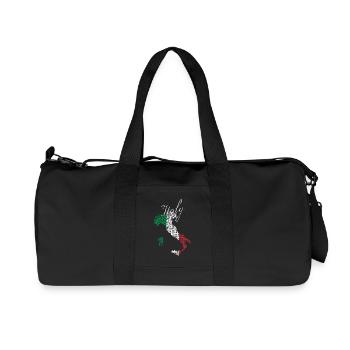 Italienische Silhouette mit Script - Recycelte Canvas-Sporttasche von Stanley/Stella - Schwarz - Vorne
