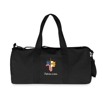 Drapeau américain et du Vatican - Sac de sport en toile recyclée Stanley/Stella - noir - Devant