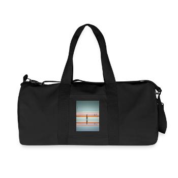 Elegant Woman Passing Subway - Recycled Canvas Sports Bag by Stanley/Stella - black - Front