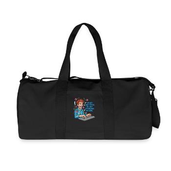 Code Optimizer: Anti-social? Just coding! - Recycled Canvas Sports Bag by Stanley/Stella - black - Front