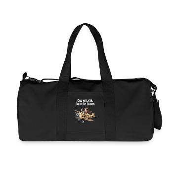 Above the Clouds: Airplane Airplane - Recycled Canvas Sports Bag by Stanley/Stella - black - Front