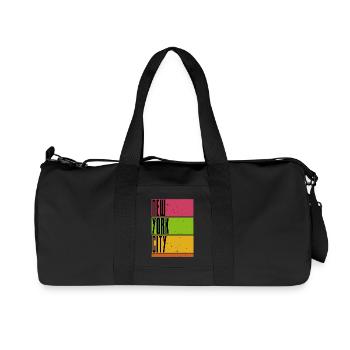 New York - New York - Grosse Pomme - Sac de sport en toile recyclée Stanley/Stella - noir - Devant