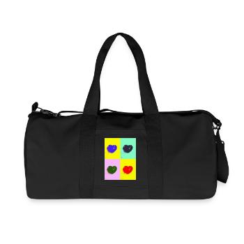 Pop art heart - Recycled Canvas Sports Bag by Stanley/Stella - black - Front