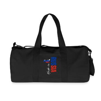 Fabriqué en Russie, design vertical - Sac de sport en toile recyclée Stanley/Stella - noir - Devant
