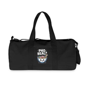 Pho Vraie soupe vietnamienne Pho - Sac de sport en toile recyclée Stanley/Stella - noir - Devant