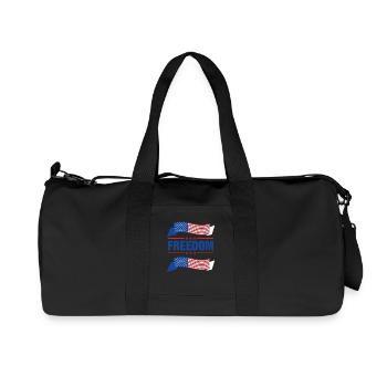 Stylish freedom flag motifs - Recycled Canvas Sports Bag by Stanley/Stella - black - Front