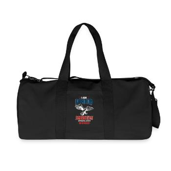 Stolzes amerikanisches Design mit Adler - Recycelte Canvas-Sporttasche von Stanley/Stella - Schwarz - Vorne