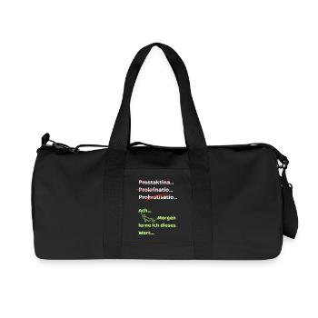 Procrastination Blague Drôle Dire Hamac - Sac de sport en toile recyclée Stanley/Stella - noir - Devant