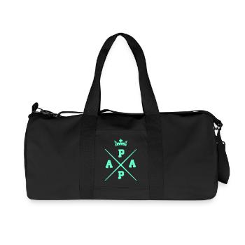 papa_krone - Recycelte Canvas-Sporttasche von Stanley/Stella - Schwarz - Vorne